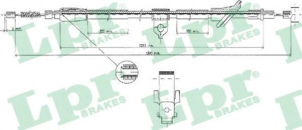 Трос ручного тормоза LPR C0529B