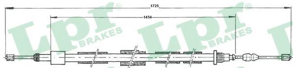 Трос ручного тормоза LPR C0615B
