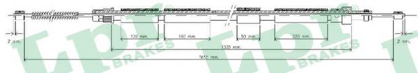 Трос ручного тормоза LPR C0618B