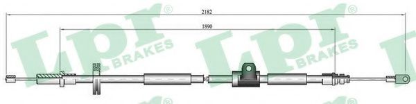 Трос ручного тормоза LPR C0923B