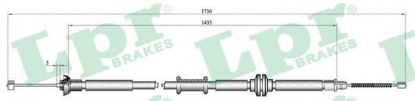 Трос ручного тормоза LPR C1012B