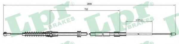 Трос ручного тормоза LPR C1117B