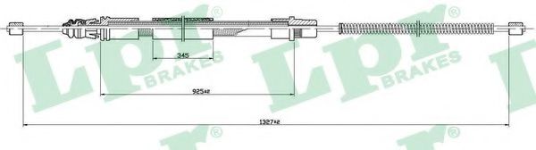 Трос ручного тормоза LPR C1463B