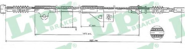 Трос ручного тормоза LPR C1487B