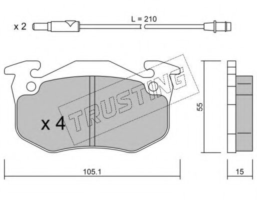 Тормозные колодки TRUSTING 038.2