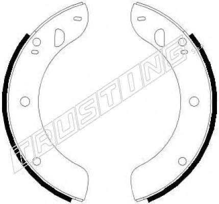 Тормозные колодки барабанные trusting 040.076