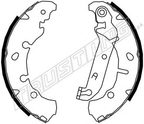 Тормозные колодки барабанные TRUSTING 040.149