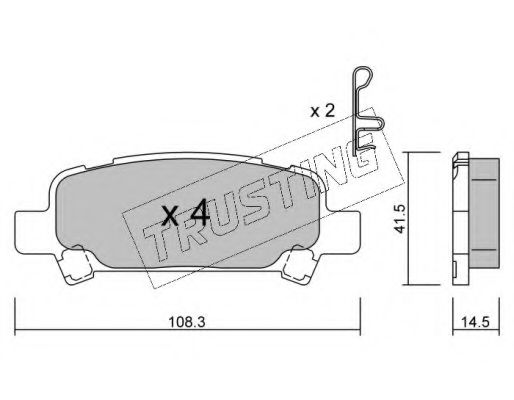 Тормозные колодки TRUSTING 429.0
