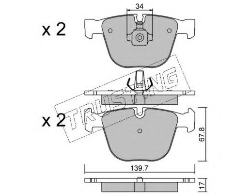 Тормозные колодки TRUSTING 789.0