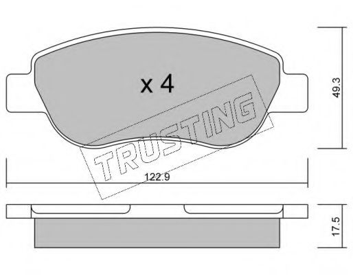 Тормозные колодки TRUSTING 797.0