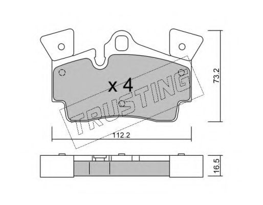 Тормозные колодки TRUSTING 671.1