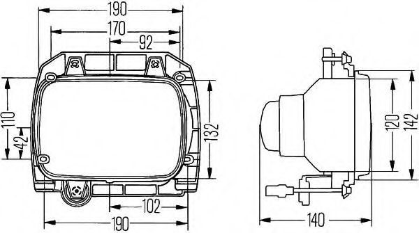 Основная фара BEHR/HELLA 1AE 003 427-861 Основная фара BEHR/HELLA 1AE 003 427-861