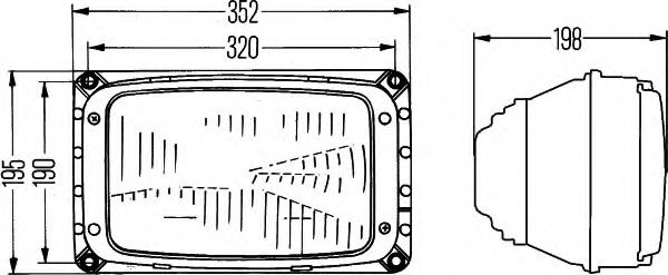 Основная фара BEHR/HELLA 1AG 003 434-051 Основная фара BEHR/HELLA 1AG 003 434-051