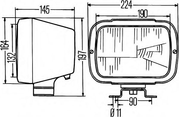 Основная фара BEHR/HELLA 1AE 004 234-001 Основная фара BEHR/HELLA 1AE 004 234-001