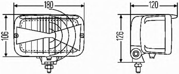 Основная фара BEHR/HELLA 1AB 007 145-007 Основная фара BEHR/HELLA 1AB 007 145-007