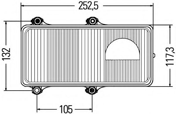 Основная фара BEHR/HELLA 1DL 005 600-107 Основная фара BEHR/HELLA 1DL 005 600-107