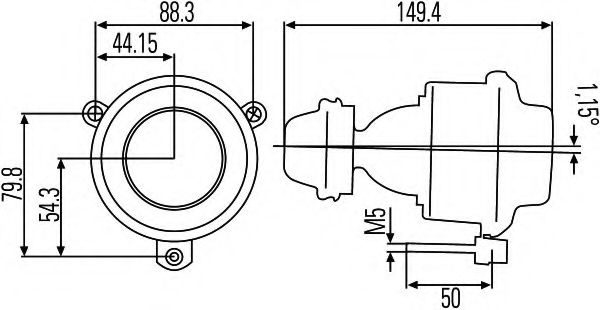 Противотуманная фара BEHR/HELLA 1NL 007 186-061 Противотуманная фара BEHR/HELLA 1NL 007 186-061