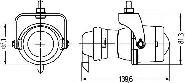 Противотуманная фара BEHR/HELLA 1NL 008 090-301 Противотуманная фара BEHR/HELLA 1NL 008 090-301
