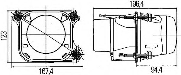 Основная фара BEHR/HELLA 1AL 008 934-001 Основная фара BEHR/HELLA 1AL 008 934-001