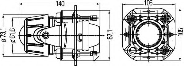 Противотуманная фара BEHR/HELLA 1NL 008 090-317 Противотуманная фара BEHR/HELLA 1NL 008 090-317