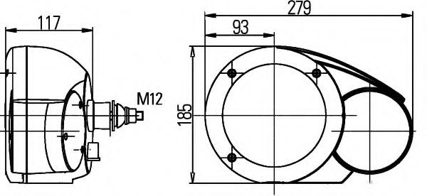 Основная фара BEHR/HELLA 1E3 996 160-637 Основная фара BEHR/HELLA 1E3 996 160-637