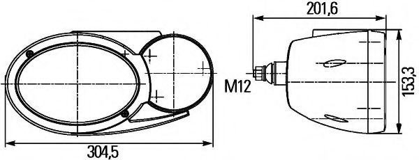 Основная фара BEHR/HELLA 1EB 996 167-177 Основная фара BEHR/HELLA 1EB 996 167-177