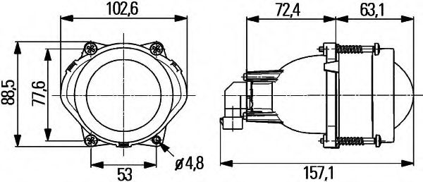 Основная фара BEHR/HELLA 1BL 998 570-001 Основная фара BEHR/HELLA 1BL 998 570-001