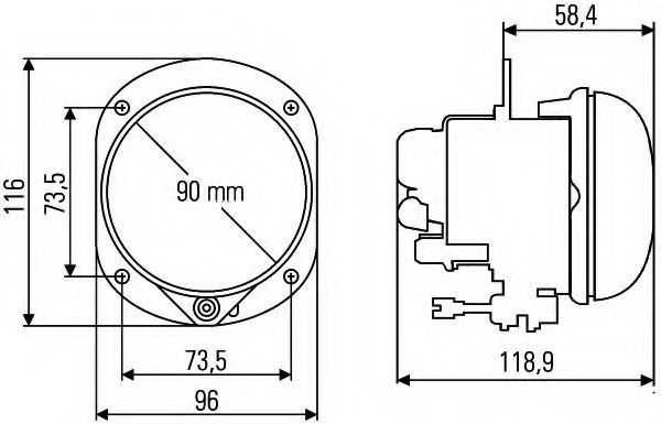 Противотуманная фара BEHR/HELLA 1N0 010 294-001 Противотуманная фара BEHR/HELLA 1N0 010 294-001
