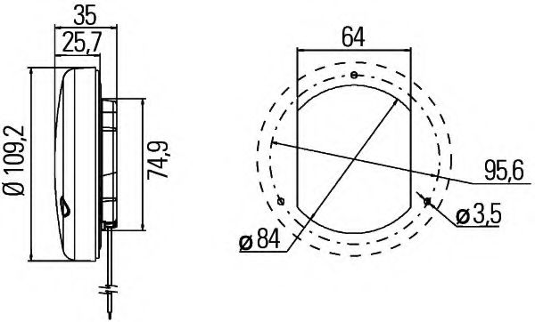 Указатель поворотов BEHR/HELLA 2BA 959 932-051 Указатель поворотов BEHR/HELLA 2BA 959 932-051