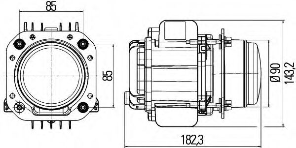 Основная фара BEHR/HELLA 1AL 010 820-021 Основная фара BEHR/HELLA 1AL 010 820-021