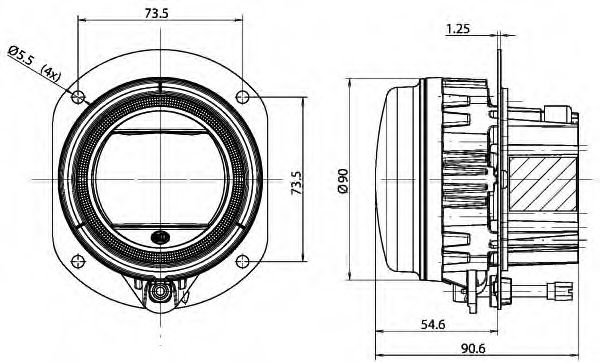 Противотуманная фара BEHR/HELLA 1N0 011 988-001 Противотуманная фара BEHR/HELLA 1N0 011 988-001