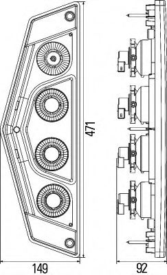 Задний фонарь BEHR/HELLA 2VP 012 570-021 Задний фонарь BEHR/HELLA 2VP 012 570-021