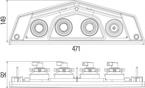 Задний фонарь BEHR/HELLA 2VP 012 570-051