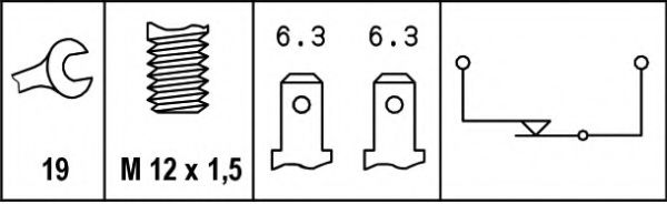 Выключатель стоп-сигнала BEHR/HELLA 6DF 007 361-001 Выключатель стоп-сигнала BEHR/HELLA 6DF 007 361-001