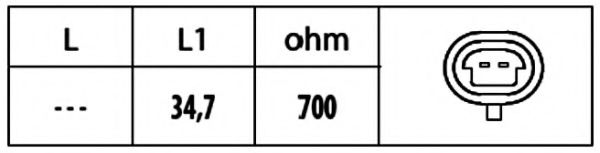 Датчик положения коленвала BEHR/HELLA 6PU 009 146-591 Датчик положения коленвала BEHR/HELLA 6PU 009 146-591