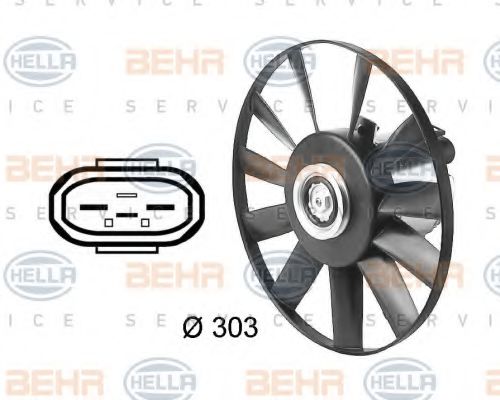 Вентилятор охлаждения двигателя VAG 6K0959455 Вентилятор охлаждения двигателя VAG 6K0959455