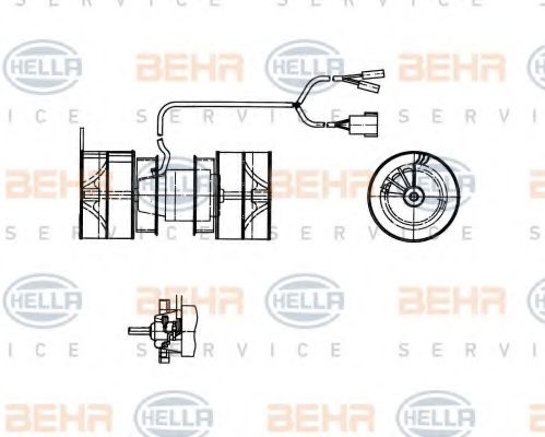 Вентилятор салона MERCEDES-BENZ A0008307508