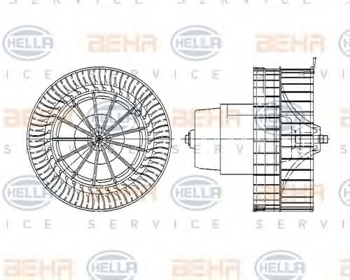Вентилятор салона MERCEDES-BENZ A0058206242 Вентилятор салона MERCEDES-BENZ A0058206242