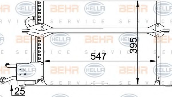 Радиатор кондиционера BEHR/HELLA 8FC 351 035-291