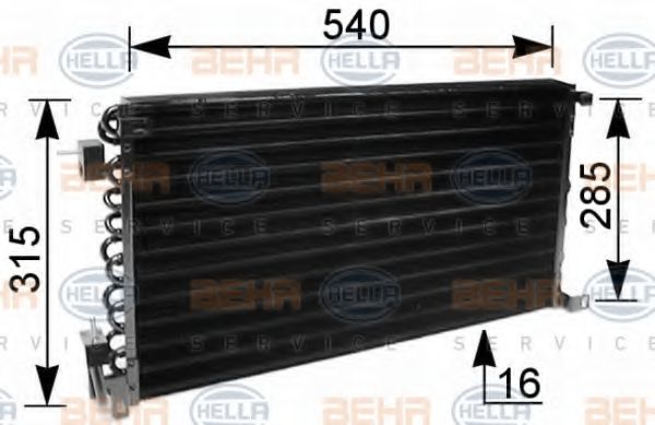 Радиатор кондиционера BEHR/HELLA 8FC 351 036-041