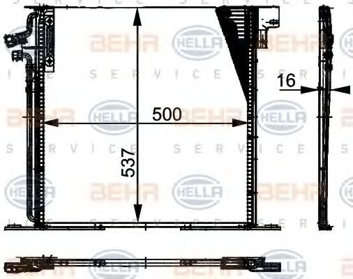 Радиатор кондиционера BEHR/HELLA 8FC 351 037-341