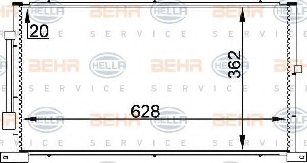 Радиатор кондиционера BEHR/HELLA 8FC 351 038-714