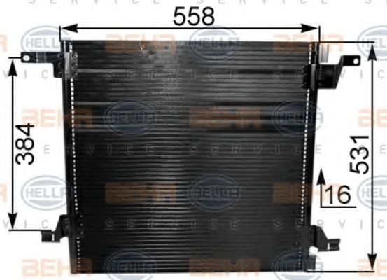 Радиатор кондиционера BEHR/HELLA 8FC 351 038-721