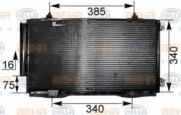 Радиатор кондиционера BEHR/HELLA 8FC 351 038-741