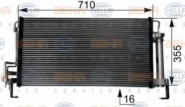 Радиатор кондиционера BEHR/HELLA 8FC 351 038-791