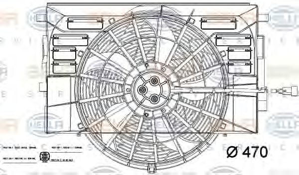 Вентилятор охлаждения двигателя LAND ROVER PGK000110