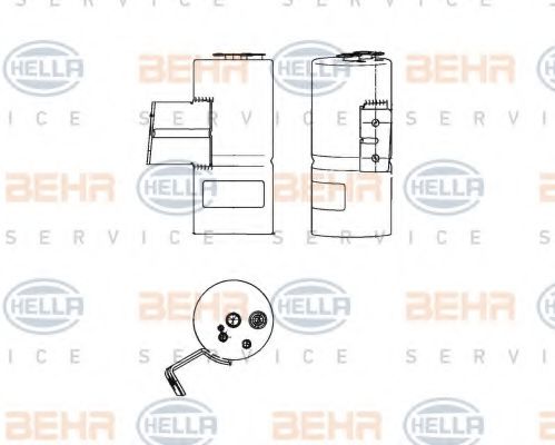 Осушитель кондиционера BEHR/HELLA 8FT 351 198-501