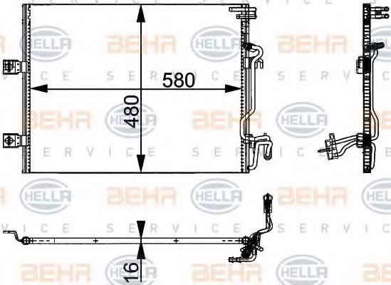 Радиатор кондиционера BEHR/HELLA 8FC 351 301-611