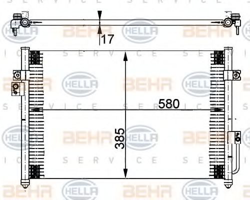 Радиатор кондиционера BEHR/HELLA 8FC 351 302-231
