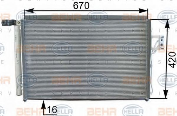 Радиатор кондиционера BEHR/HELLA 8FC 351 303-191